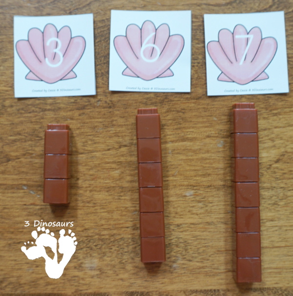 Free Beach Themed Number & Letter Sorting - plus a few other ways to use this printables - 3Dinosaurs.com