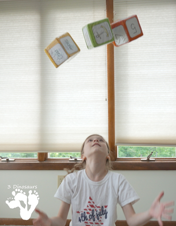 Free Ocean Themed Gross Motor Dice -6 movements in the ocean with a speed dice - 3Dinosaurs.com #freeprintable #grossmotor #3dinosaurs