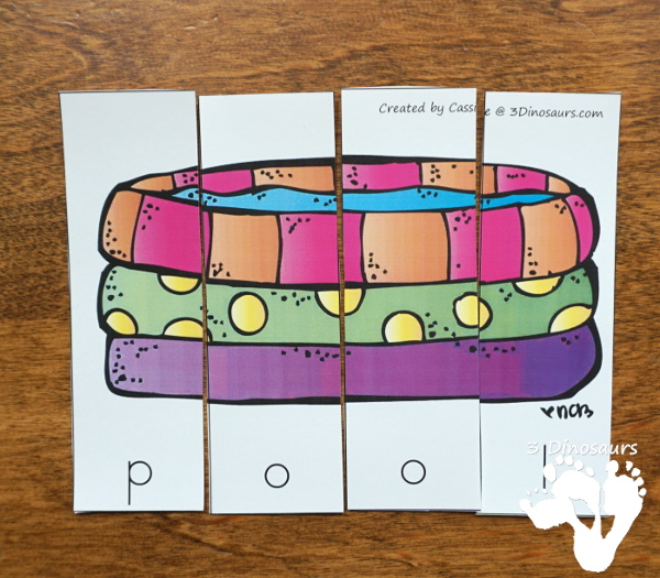 Free Hands-On Learning with Summer Themed Spelling Puzzles - work on summer words with 10 puzzles and recording mat. - 3Dinosaurs.com #freeprintable #spelling #handsonlearning #3dinosaurs