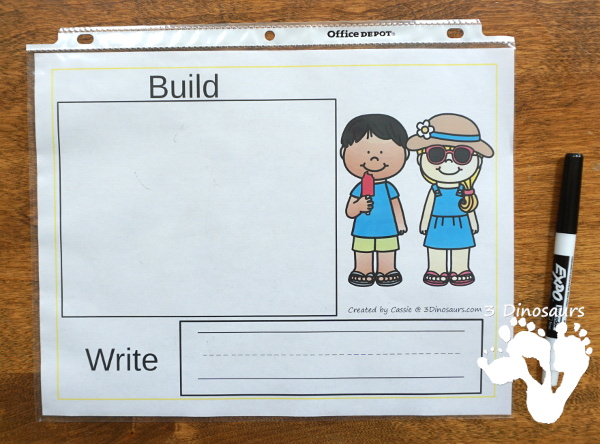 Free Hands-On Learning with Summer Themed Spelling Puzzles - work on summer words with 10 puzzles and recording mat. - 3Dinosaurs.com #freeprintable #spelling #handsonlearning #3dinosaurs