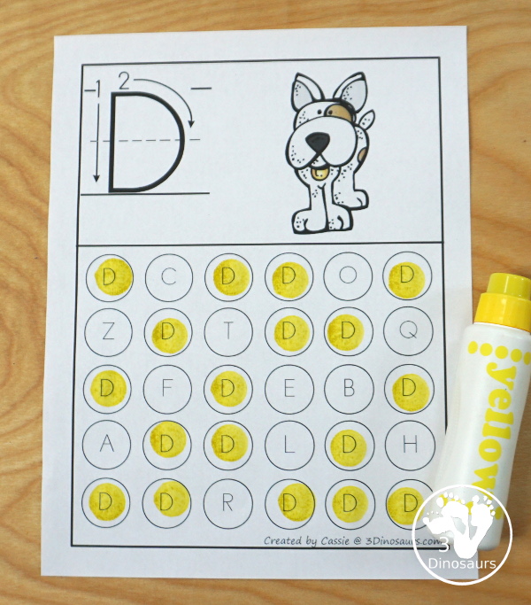 Free ABC Letter Find Uppercase or Lowercase Printable - 52 pages of printables with an ABC find for each letter in uppercase only or lower case only options - 3Dinosaurs.com