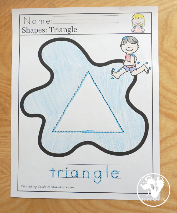 Summer Themed Prewriting, Shape, ABCs & Numbers - a fun activity pack with 189 pages of printables with a mix of no-prep, easy reader books and clip cards for learning with a summer water theme for kids to try out and learn with printables that all work together.  - 3Dinosaurs.com