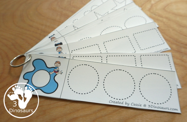 Summer Themed Prewriting, Shape, ABCs & Numbers - a fun activity pack with 189 pages of printables with a mix of no-prep, easy reader books and clip cards for learning with a summer water theme for kids to try out and learn with printables that all work together.  - 3Dinosaurs.com