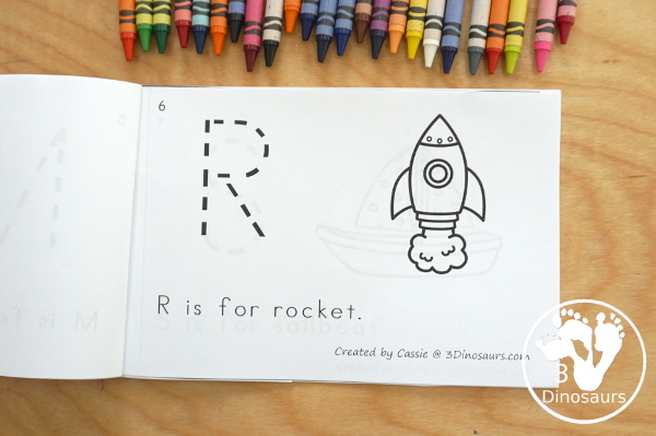 Free Transportation ABC Easy Reader Book  12 page books for kids to work on beginning sounds - 3Dinosaurs.com