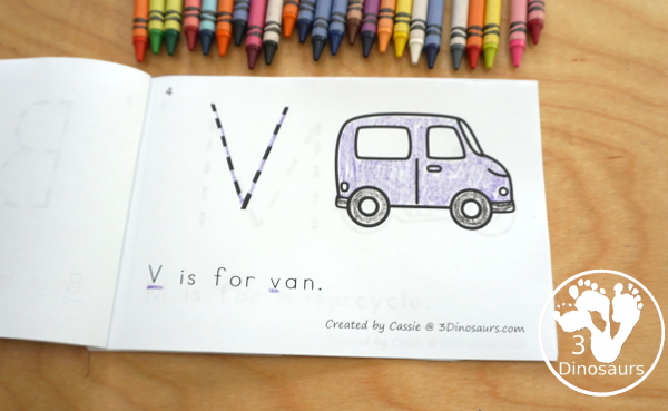 Free Transportation ABC Easy Reader Book  12 page books for kids to work on beginning sounds - 3Dinosaurs.com