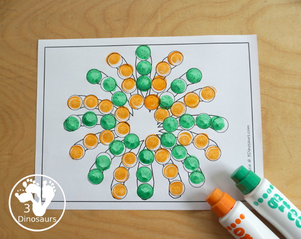  Free Firework Fine Motor Printables - with blank firework template, tracing fireworks, and dot marker fireworks. - 3Dinosaurs.com