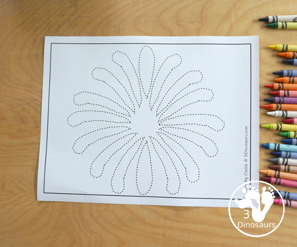  Free Firework Fine Motor Printables - with blank firework template, tracing fireworks, and dot marker fireworks. - 3Dinosaurs.com
