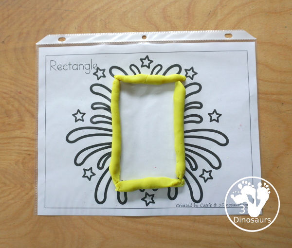 Free Firework Shape Tracing Printable with 9 shapes for kids to trace with a firework theme. Only one shape on each page -  3Dinosaurs.com