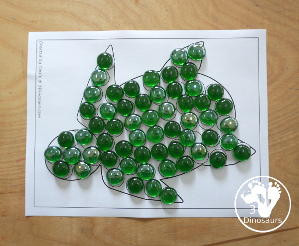 Free Sea Turtle Fine Motor Mats with a sea turtle template printable, sea turtle outline printables, a sea turtle tracing printable, and a sea turtle dot marker printable - 3Dinosaurs.com