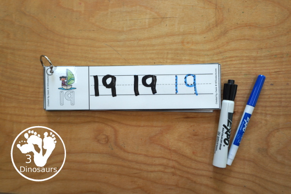 Free Summer Sports Number Tracing Strips - with numbers 0 to 20. You can tracing the numbers and an example of how to trace the numbers on the strips, plus a different summer sport on each tracing strip. - 3Dinosaurs.com