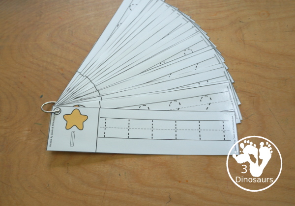 Free Beach Number Tracing Strips - with numbers 0 to 20. You can tracing the numbers and an example of how to trace the numbers on the strips, plus an beach themes on each tracing strip. - 3Dinosaurs.com