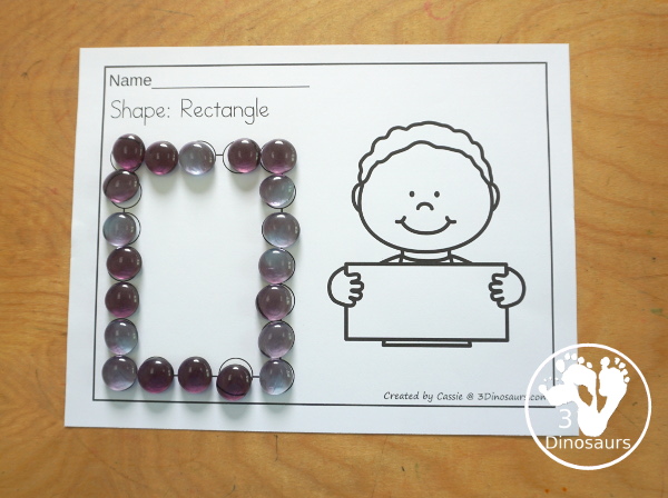 Shape Dot Marker & Coloring Page Printables a fun shape dot marker worksheet with coloring for the shape that works great with kids. - 3Dinosaurs.com