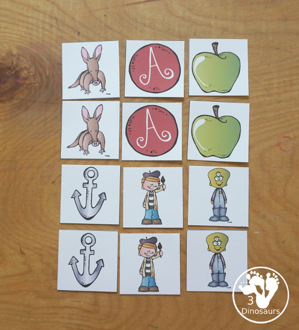 Free Alphabet Stomping Phonics A Tot-Preschool Pack - a fun letter pack with Prewriting, which is different, matching and puzzles all working on the Letter A. An easy, fun learning pack for the Letter A. - 3Dinosaurs.com. - 3Dinosaurs.com