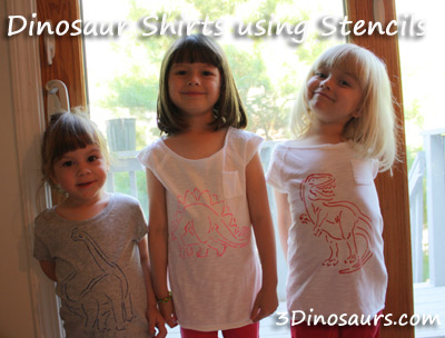 How to Make A Dinosaur Shirts Using Stencils