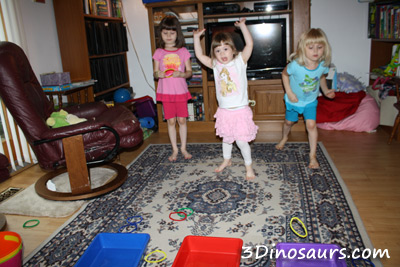 Ring Toss Using Olympic Ring Colors