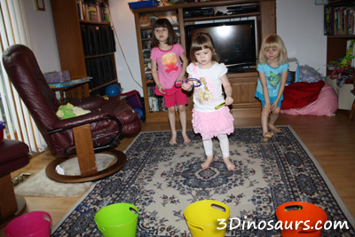 Ring Toss Using Olympic Ring Colors