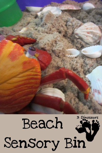 Beach Sensory Bin - 3Dinosaurs.com