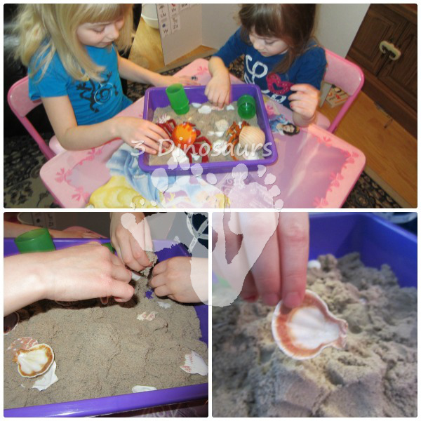 Beach Sensory Bin - 3Dinosaurs.com