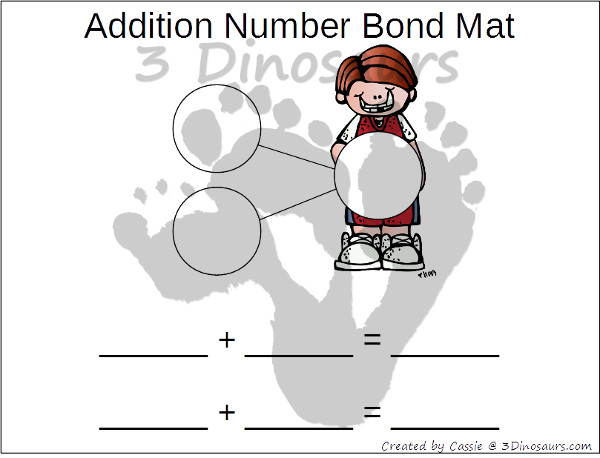 Free Math Number Bond Mats: Addition & Subtraction - 3Dinosaurs.com