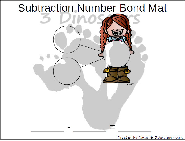 Free Math Number Bond Mats: Addition & Subtraction - 3Dinosaurs.com