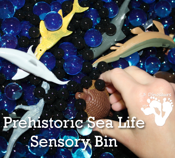 Prehistoric Ocean Animals Water Bead Sensory Bin - 3Dinosaurs.com