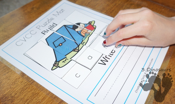 CVCC Word Family Puzzles - 52 pages of puzzles, building mats and more $ - 3Dinosaurs.com