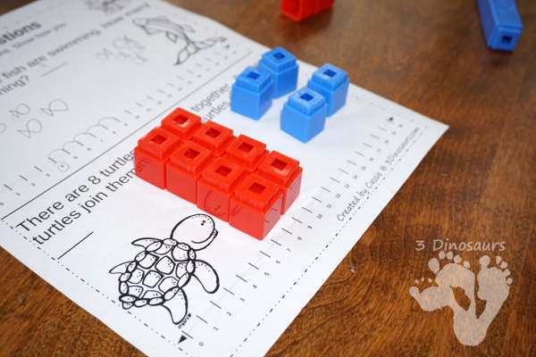 Free No-Prep Ocean Themed Addition Word Printables - 3Dinosaurs.com