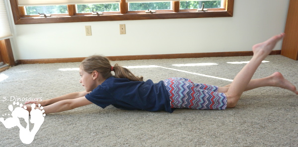 4 Gross Motor Activities on  Your Stomach - a great way to work on building stomach gross motor skills and having fun - 3Dinosaurs.com