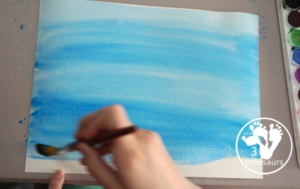 Sea Turtle Painting with Cookie Cutters for Kids - an easy sea turtle painting activities that kids of different ages can do with cookie cutters - 3Dinosaurs.com