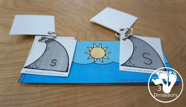 Free Hands-On Shark ABC Matching Printable - all 26 letters of the alphabet with shark fin uppercase and lowercase letters and sorting ocean themed mats - 3Dinosaurs.com