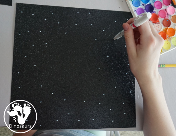 Watercolor & Oil Pastel: Planet Mars for kids - easy mix art projects for kids to do for the planet Mars. You have fun with different ages level doing the same art project- 3Dinosaurs.com  #3dinosaurs 