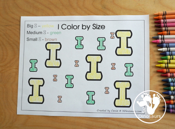 Free Romping & Roaring I Pack: Letter I is for Igloo - a letter I pack that has prewriting, finding letters, tracing letters, coloring pages, shapes, puzzles and more - 3Dinosaurs.com