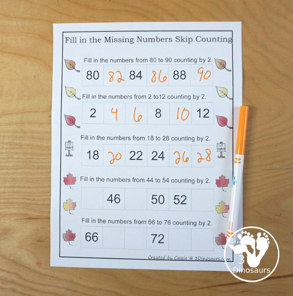Free Leaves Activities Pack for Tot, Preschool, PreK, Kindergarten, & First Grade - A fun set of free printables with a fall leave themed with a mix of hands-on and no-prep printables - 3Dinosaurs.com