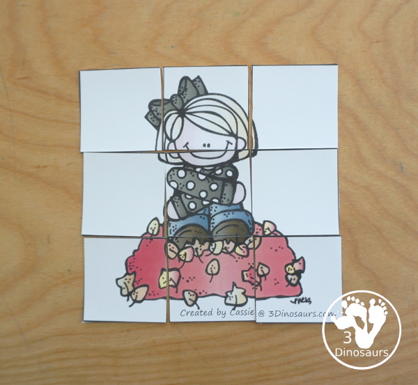 Free Leaves Activities Pack for Tot, Preschool, PreK, Kindergarten, & First Grade - A fun set of free printables with a fall leave themed with a mix of hands-on and no-prep printables - 3Dinosaurs.com