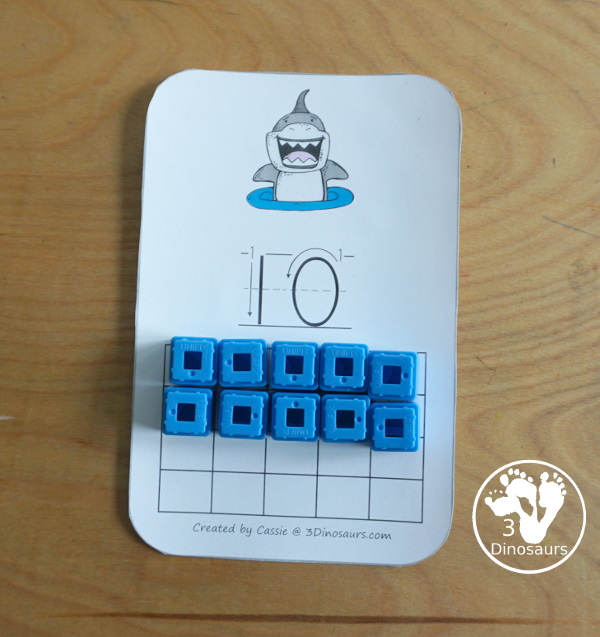 Free SHARK ABC and Number Wall Cards - with 26 alphabet cards with uppercase and lowercase letters and number wall cards with numbers from 0 to 20 with matching shark fins for counting - 3Dinosaurs.