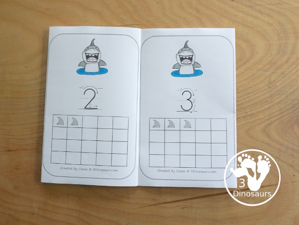 Free SHARK ABC and Number Wall Cards - with 26 alphabet cards with uppercase and lowercase letters and number wall cards with numbers from 0 to 20 with matching shark fins for counting - 3Dinosaurs.