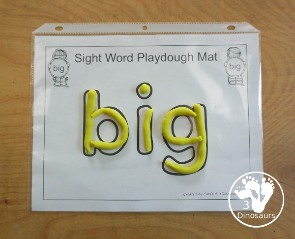 Free Romping & Roaring Preprimer Sight Words Packs Set 1: A, And, Away, Big - 6 pages of activities for each preprimer sight words: a, and, away, big. These are great for easy to use learning centers - 3Dinosaurs.com