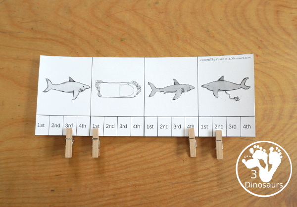 Sequencing: Shark Life Cycle Printable with clip cards, task cards, no-prep worksheets, writing activities, and easy reader books $ - 3Dinosaurs.com  #sequencingforkids 
