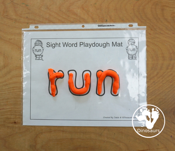 Romping & Roaring Preprimer Sight Words: Run, Said, See, The - you have 6 pages for each sight word that work on learning the sight word different ways with reading, writing, and finding. 3Dinosaurs.com