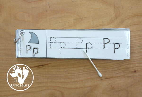 Free Shark ABC Tracing Strips - with uppercase and lowercase together. You have fun kids with a shark fin plus you can see an example of how to trace the letters. They have all 26 letters of the alphabet - 3Dinosaurs.com