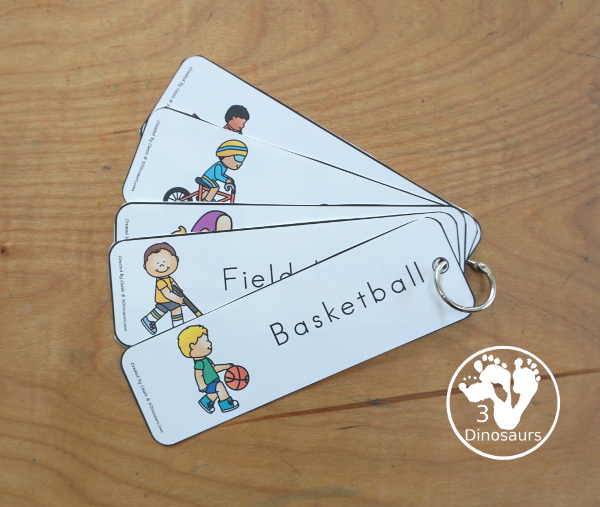 Free Summer Sports Bookmarks - 4 pages of bookmarks with 15 summer sport themes. You have two types of fonts for the bookmarks - 3Dinosaurs.com