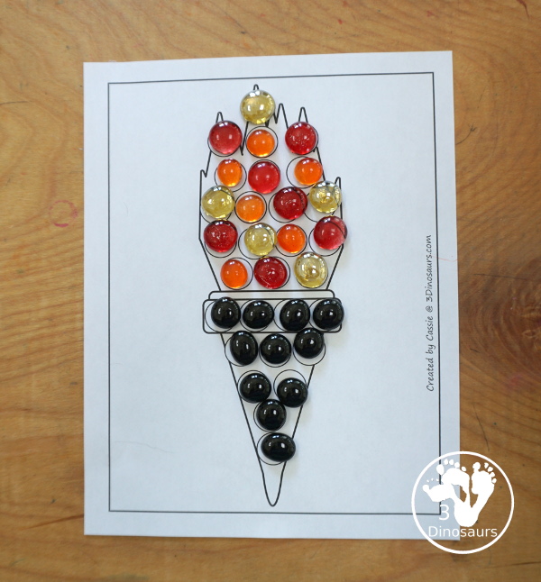 Free Torch Fine Motor Mats: Dot Maker - you have a torch dot marker page with the outline of the torch and dots filling in the torch - 3Dinosaurs.com