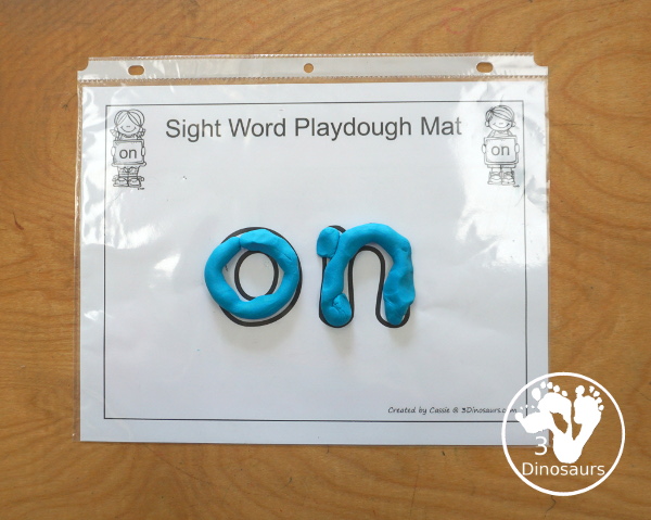Free Romping & Roaring Primer Sight Words: On, Our, Out, Please - you have 6 pages for each sight word that work on learning the sight word in different ways with reading, writing, and finding. 3Dinosaurs.com