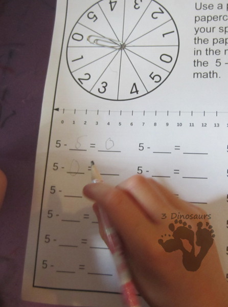 Spinning Subtraction: Ways to Subtract 1 to 10 - 3Dinosaurs.com
