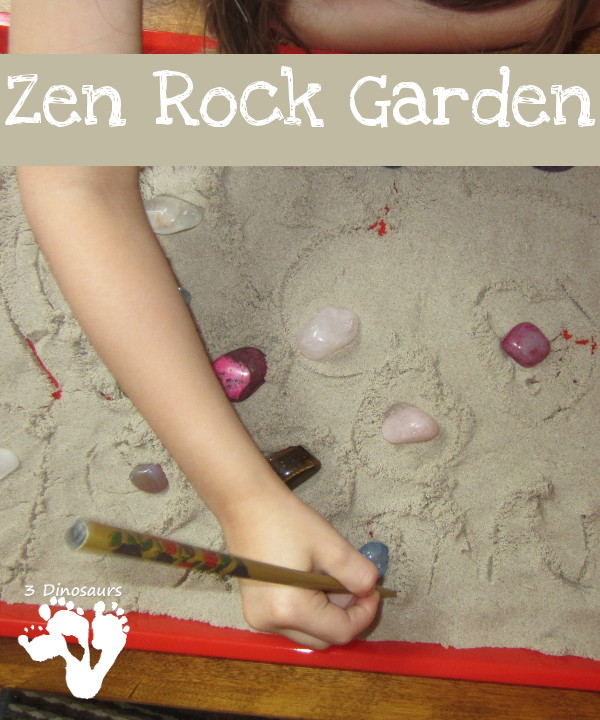 Rock Zen Garden - easy fine motor and calm down activity - 3Dinosaurs.com