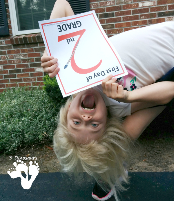 Free First & Last Day of School Pictures Printables - 3Dinosaurs.com