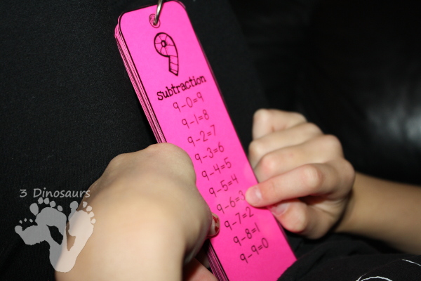 Free Subtraction Bookmarks - Numbers 1 to 20 - 3Dinosaurs.com