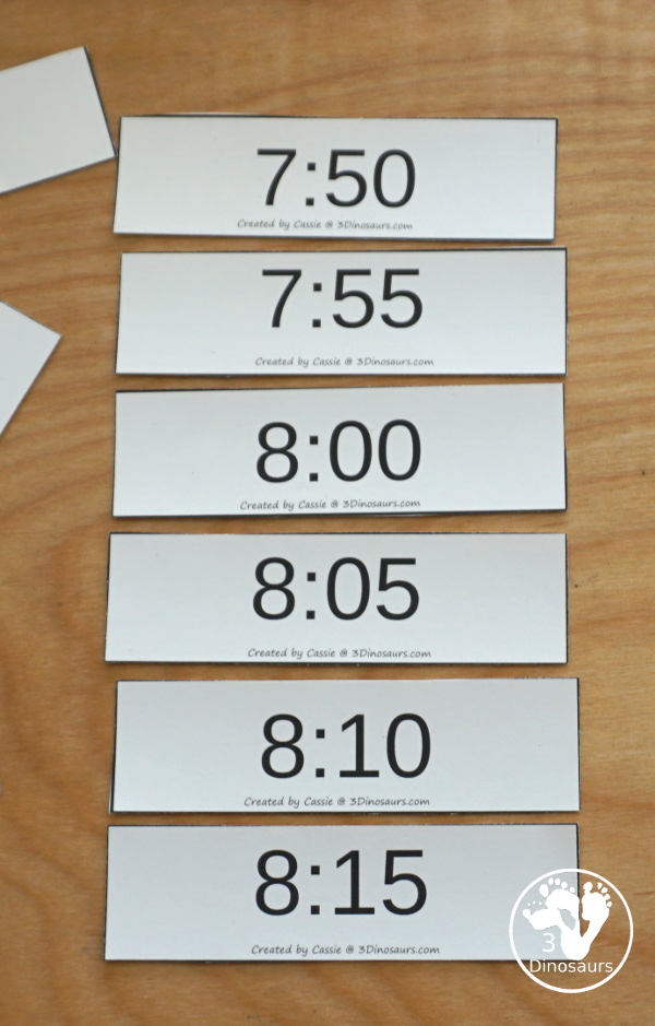 Free Daily Visual School Schedule for Remote, Hybrid, or At Home Learning - with three schedules, visual cards and time cards to use with the sets with a mix of ways to use the schedules- 3Dinosaurs.com