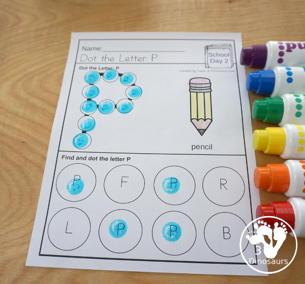 No-Prep & Hands-On School Themed Weekly Packs for PreK  with 5 days of activities to do  with hands-on and no-prep that match up for each day - 3Dinosaurs.com