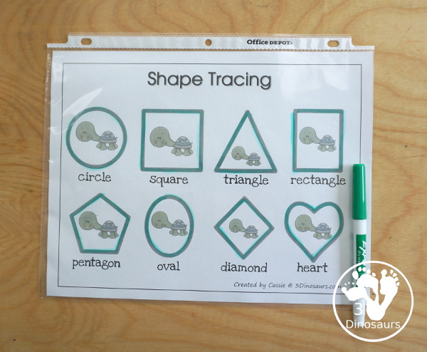 Free Romping & Roaring T Pack: T is for Turtle - a letter T pack that has prewriting, finding letters, tracing letters, coloring pages, shapes, puzzles and more - 3Dinosaurs.com